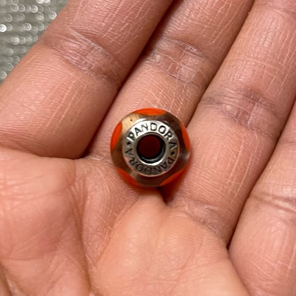 Retired Pandora Murano Glass Bead Charm with Multiple Red Hearts ❤️ - Picture 4 of 5